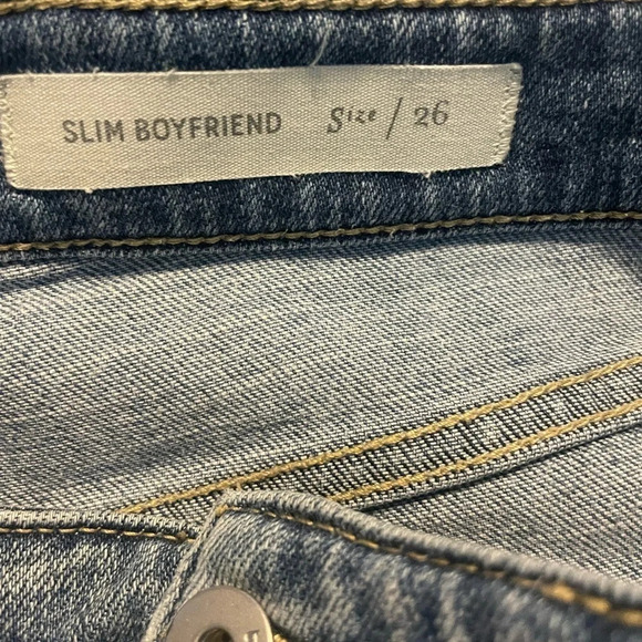 ANTHROPOLOGIE PILCRO SLIM BOYFRIEND JEANS DISTRESSED SIZE 26 - Picture 9 of 11